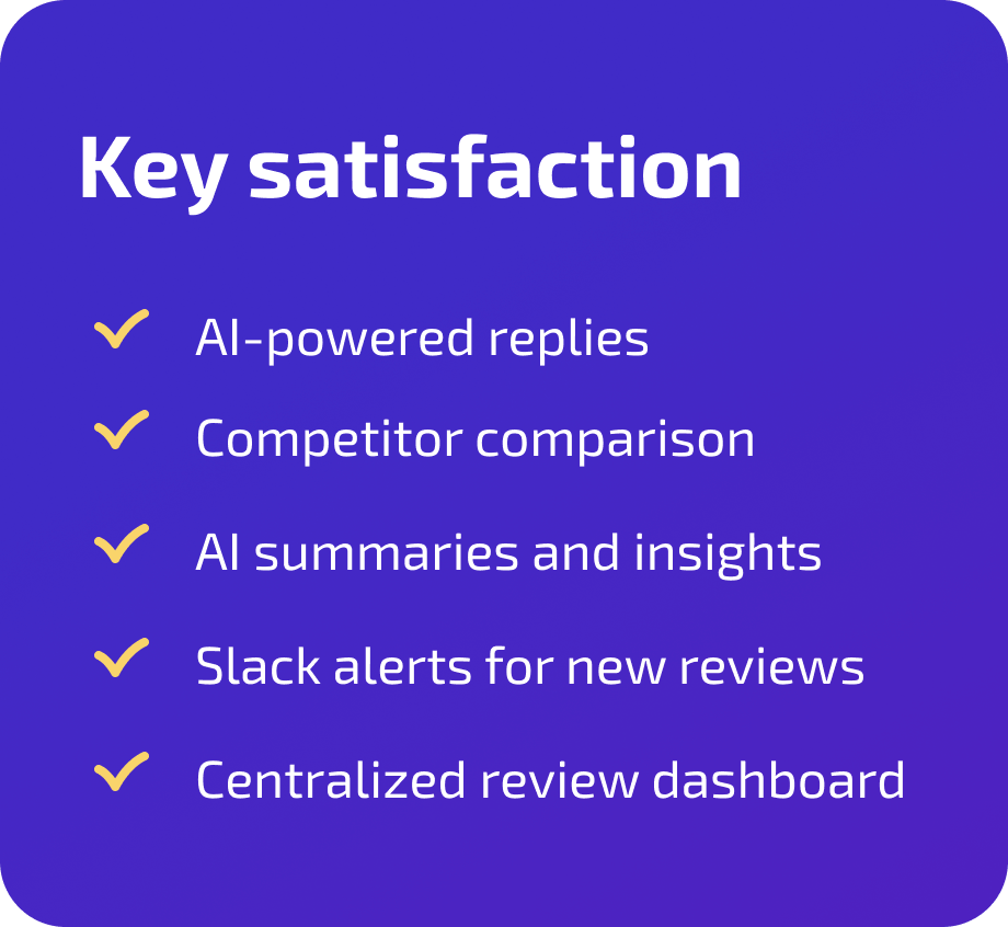 Key satisfaction Key satisfaction